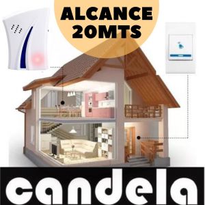 TIMBRE ELECTRICO INALAMBRICO CUADRADO CANDELA - Vista 1