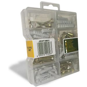 KIT DE TORNILLOS FIX PUNTA AGUJA + TARUGOS - 120 PIEZAS - JADEVER
