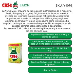 PAQUETE YERBA CBSE LIMON 500 GR X 6 UNIDADES - Vista 2