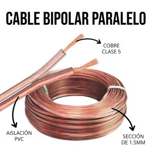 CABLE BIPOLAR PARALELO CRISTAL 1.5MM X 100 MTS EPUYEN - Vista 2