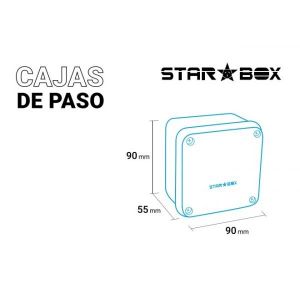 CAJA DE PASO ESTANCA IP65 EXTERIOR 90X90X55 MM (GRIS) STAR BOX - Vista 2