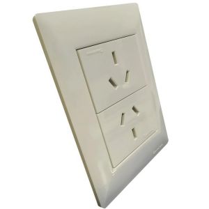 SET ARMADO TOMA CORRIENTE DOBLE 10A CAMBRE SIGLO XXII BLANCO - Vista 1