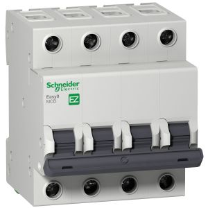 INTERRUPTOR TERMOMAGNETICO 4X10 SCHNEIDER - 4.5KA CURVA C E9