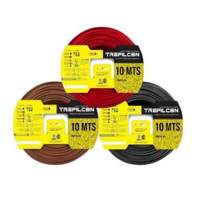 CABLE UNIPOLAR 4 MM TREFILCON X 10M PACK X 3 COLORES (MARRON - ROJO- NEGRO)