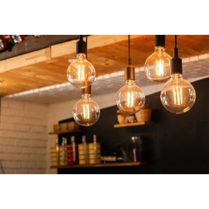 LAMPARA VINTAGE INCANDESCENTE ESPIRAL 24W G95 CANDELA 7756 BLANCO CALIDO - Vista 3