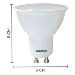 LAMPARA LED DICROICA ESMERILADA 5W GU10 CANDELA - Vista 1