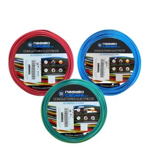 CABLE UNIPOLAR 1.5 MM X 25M PACK X 3 COLORES (ROJO - CELESTE - VERDE/AMARILLO)