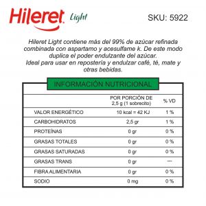 EDULCORANTE HILERET LIGHT 100 SOBRES - Vista 1