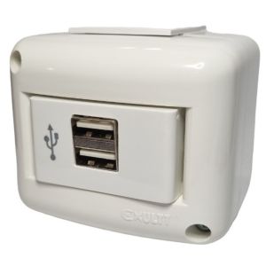 1 TOMA USB DOBLE CONECTOR 2A SUPERFICIE LINEA URBANA EXULTT - Vista 1