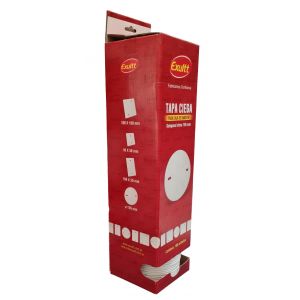 PACK X100 TAPA CIEGA PARA CAJA OCTOGONAL CHICA BLANCO EN DISPENSER - Vista 1