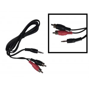 CABLE DE AUDIO PLUG 3.5 MM A 2 RCA MACHO 1.5 MTS ZURICH - Vista 1