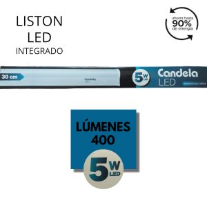 LISTON LED 5W 30 CM T5 FRIO PVC 220V IP20 CANDELA - Vista 4