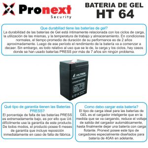 BATERIA DE GEL DE 6V 4A HILTRON - Vista 3