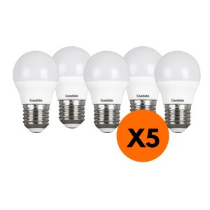 LAMPARA GOTA LED 5 WATT CANDELA LUZ CALIDO X 5 UNIDADES - Vista 1