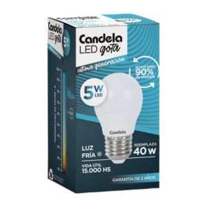 LAMPARA GOTA LED 5 WATT CANDELA - Vista 1