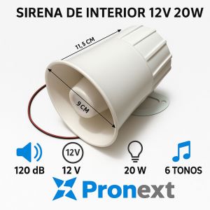 KIT ALARMA C/ SIRENA CON SENSOR DE MOVIMIENTO COLOR BLANCO - Vista 3