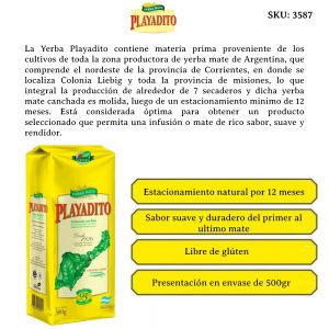 YERBA PLAYADITO 500 GR X 5 UNIDADES - Vista 7