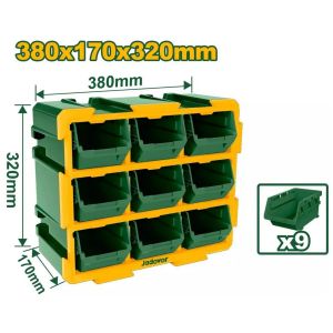 CAJA ORGANIZADORA 9 GAVETAS TORNILLOS LLAVES JADEVER - Vista 5