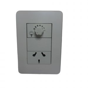 LLAVE LUZ DIMMER VARIADOR LUZ LED Y TOMA 10A ESPECIAL JELUZ VERONA MITO BL/BL