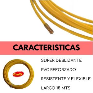 CINTA PASACABLE PLASTICA DE 15 MTS EXULTT (OUTLET) - Vista 1