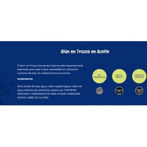 LATA DE ATUN EN TROZO EN ACEITE GOMES 170 GR X 6 UNIDADES - Vista 2