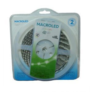 CINTA LED (VERDE) 72W 12V 5050 IP 45 X 5 MTS MACROLED