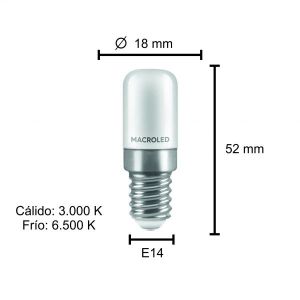LAMPARA PERFUME LED 1.8W E14 MACROLED - Vista 4