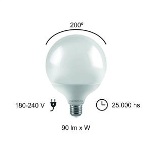 LAMPARA GLOBO GRANDE LED 18W E27 MACROLED - Vista 5
