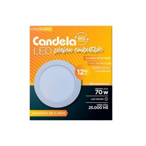 PANEL LED 12W REDONDO EMBUTIR CANDELA - Vista 3