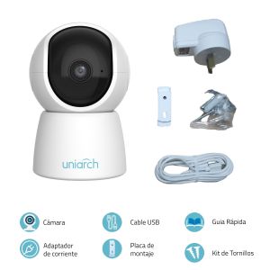 CÁMARA IP WIFI SMART HOME  TIPO MINI PT RESOLUCION 2MPX LENTE FIJO 4,0MM UNIVIEW - Vista 4
