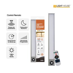 LISTON LED INTELIGENTE RECARGABLE USB 30CM CONTROL REMOTO LIGHT HOUSE - Vista 3