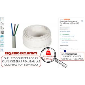 CABLE VAINA PLANA 3X1.5 MM X 100 MTS CONDUELEC - Vista 4