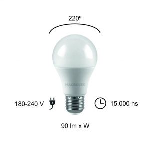 LAMPARA BULBO LED 6.5W E27 MACROLED - Vista 6