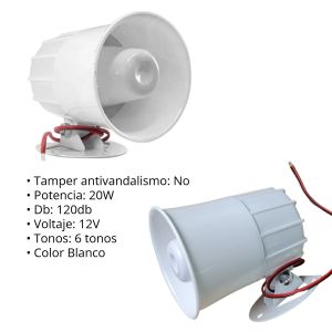 ALARMA SIRENA CON PULSADOR DE PANICO - Vista 1