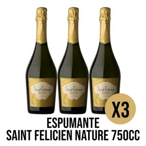 ESPUMANTE SAINT FELICIEN NATURE 750CC X 3 UNIDADES - Vista 1