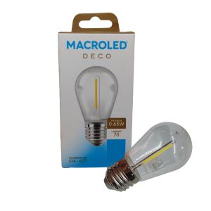 LAMPARA GOTA FILAMENTO LED 0.65W E27 MACROLED - Vista 3