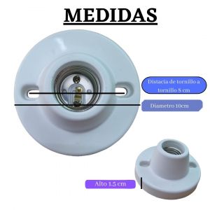 PORTALAMPARA E27 PLASTICO RECEPTACULO BLANCO STAR BOX - Vista 3