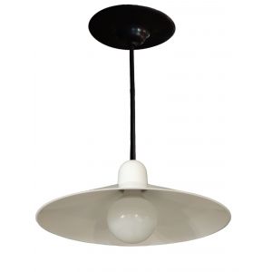 LAMPARA COLGANTE CHINO 1 LUZ BASICO BLANCO + LAMPARA GLOBO LED 12WTS FRIO - Vista 1