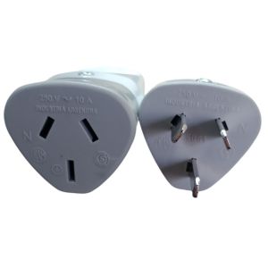 FICHA MACHO Y HEMBRA 3 PATAS 10A AXIAL BLANCO EXULTT - Vista 1