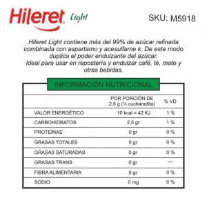 EDULCORANTE HILERET AZUCAR LIGHT 250 GR - Vista 1