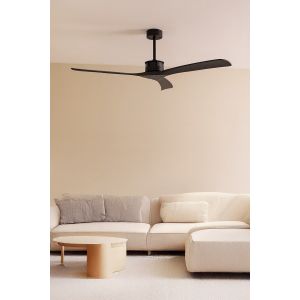 VENTILADOR DE TECHO NEGRO DOHA SIN LUZ CON ASPAS NEGRO SMART WINDSTYLE