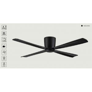 VENTILADOR DE TECHO NEGRO 452D SIN LUZ 48” MOTOR DE ALTA EFICIENCIA LEUK - Vista 1