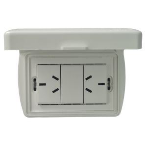 TAPA CAPSULADA EXTERIOR RIGIDA APLICAR + 2 TOMA 10A EXULTT URBANA