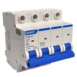 LLAVE TERMICA TETRAPOLAR 4X20A 6KA CURVA C CHINT - Vista 1