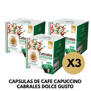 CAPSULAS DE CAFE CAPUCCINO CABRALES DOLCE GUSTO X 3 CAJAS - Vista 1