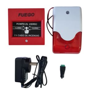 ALARMA DE INCENDIO CON SIRENA PARA INTERIOR Y PULSADOR - Vista 4