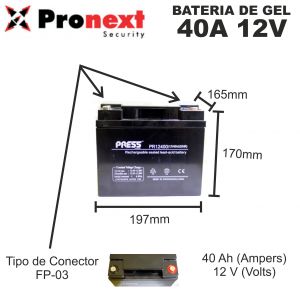 BATERIA DE GEL DE 12V 40 AH PRESS - Vista 1