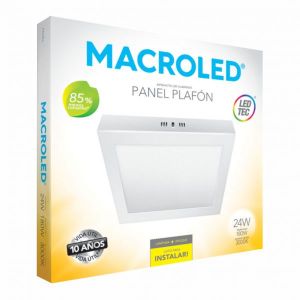 PANEL LED APLICAR CUADRADO BLANCO 24W MACROLED - Vista 1