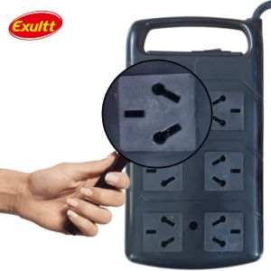 PROLONGADOR ZAPATILLA 6 TOMAS ESPECIAL C/CABLE 1.5 MTS EXULTT - Vista 9