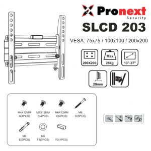 SOPORTE LCD SLCD203 DE 15" A 42" FIJO INCLINABLE PRONEXT - Vista 2